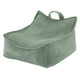 Plush Nest sækkestol Puffy Square – 77x67x50 cm, grøn fløjl