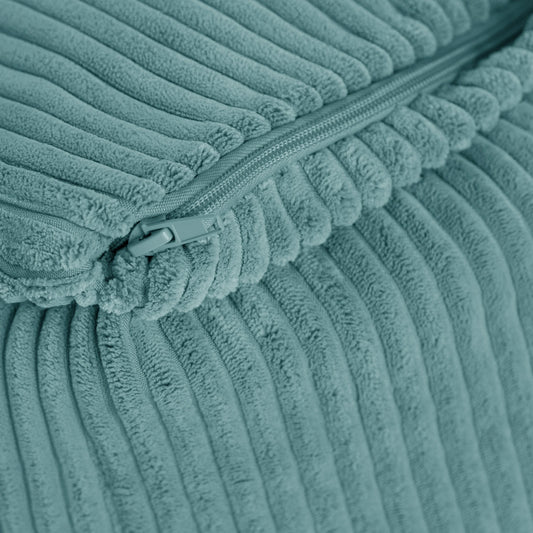 Plush Nest sækkestol Puffy Square – 77x67x50 cm, blå fløjl