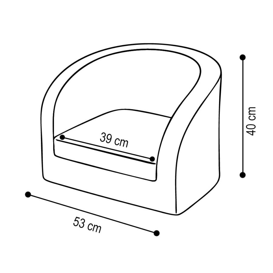 Plush Nest børnestol i grå – premium fløjl
