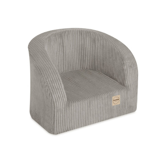 Plush Nest børnestol i beige – premium fløjl