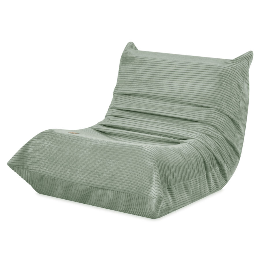 Plush Nest MOONI ergonomisk lænestol til børn – grøn, premium corduroy