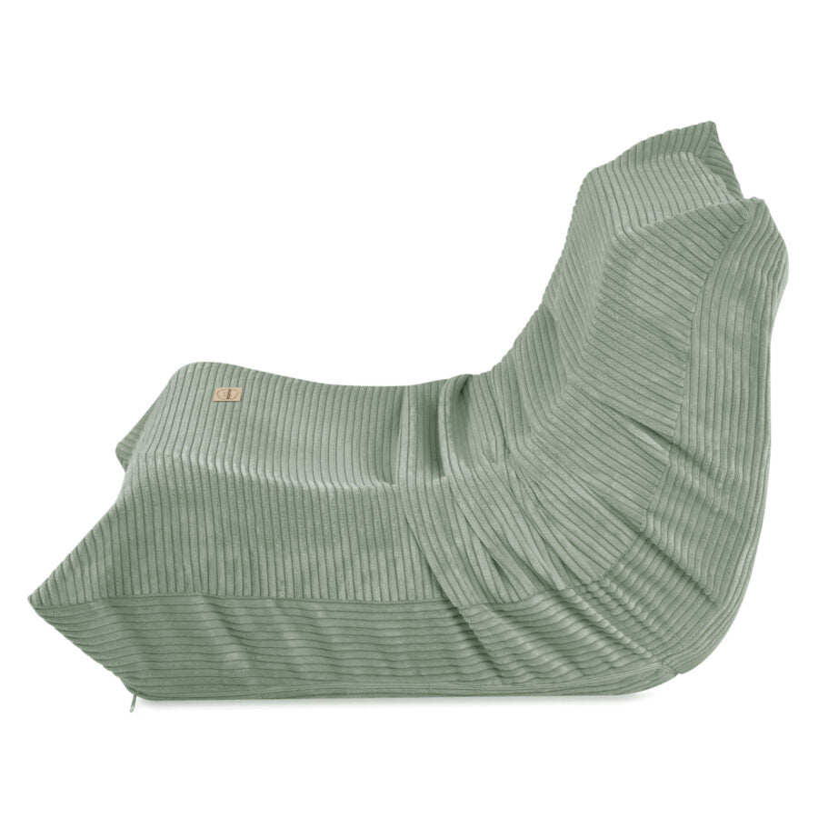 Plush Nest MOONI ergonomisk lænestol til børn – grøn, premium corduroy