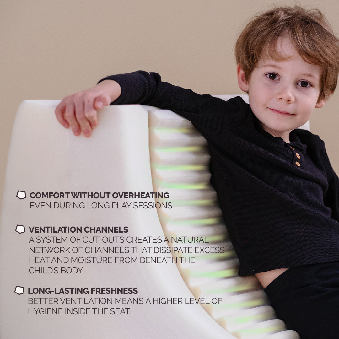 Plush Nest MOONI ergonomisk lænestol til børn – pink, Puffy Lamell