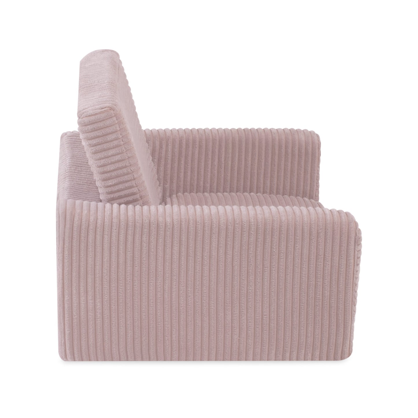 Plush Nest Cubie foldbar lænestol til børn i premium fløjl – lyserød