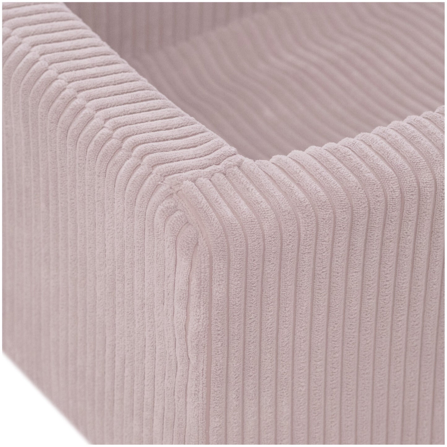 Plush Nest Cubie foldbar lænestol til børn i premium fløjl – lyserød
