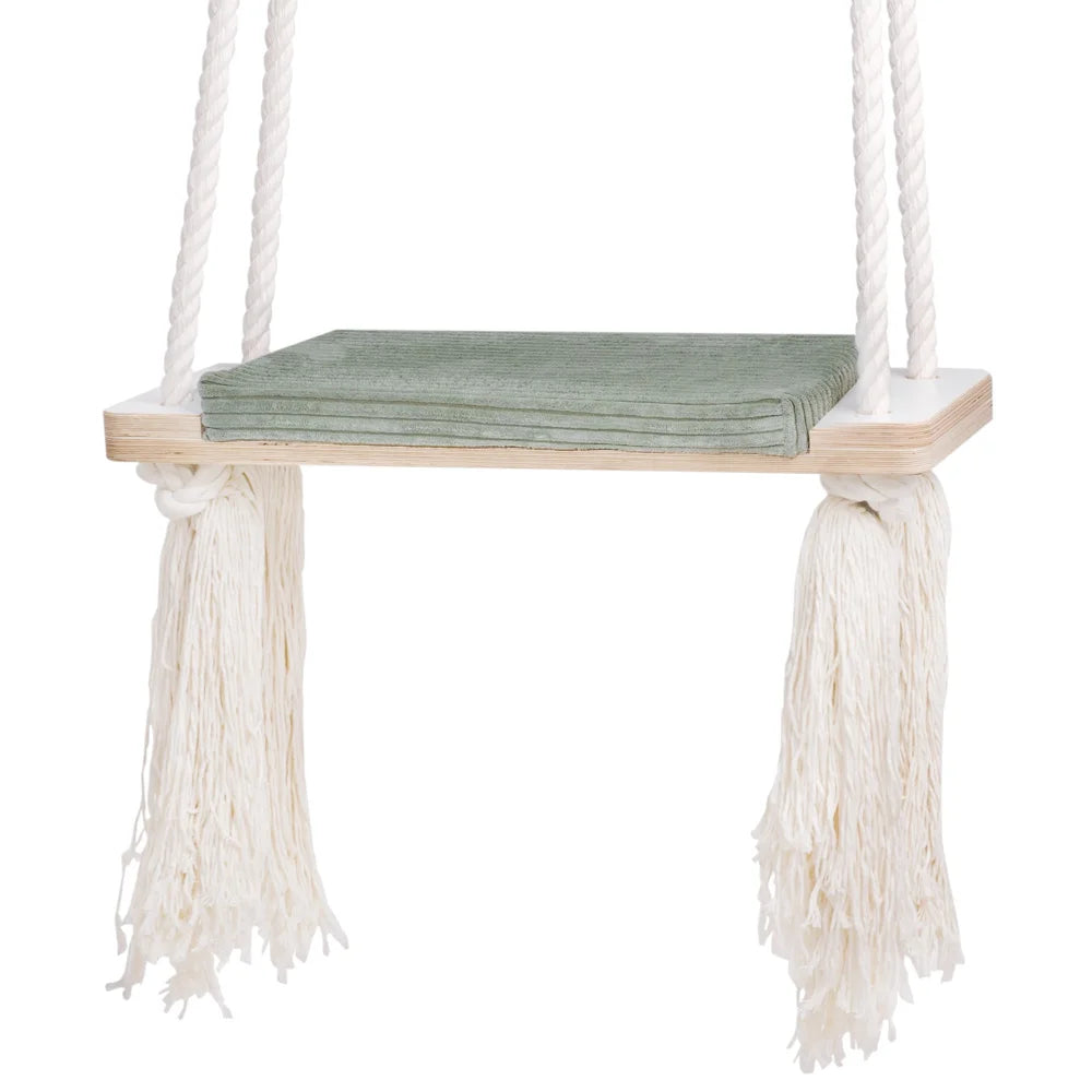 Plush Nest gynge, flad, grøn, premium fløjl