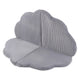 Plush Nest blomsterformet legemåtte “Fluffy Flower” – grå (115x115x5 cm, premium fløjl)