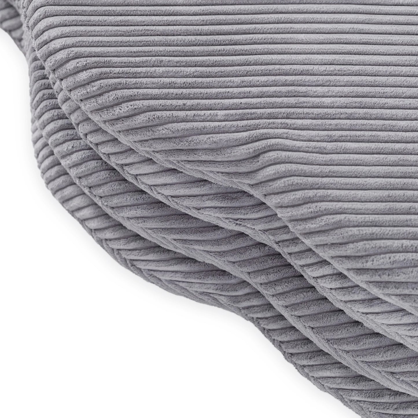 Plush Nest blomsterformet legemåtte “Fluffy Flower” – grå (115x115x5 cm, premium fløjl)