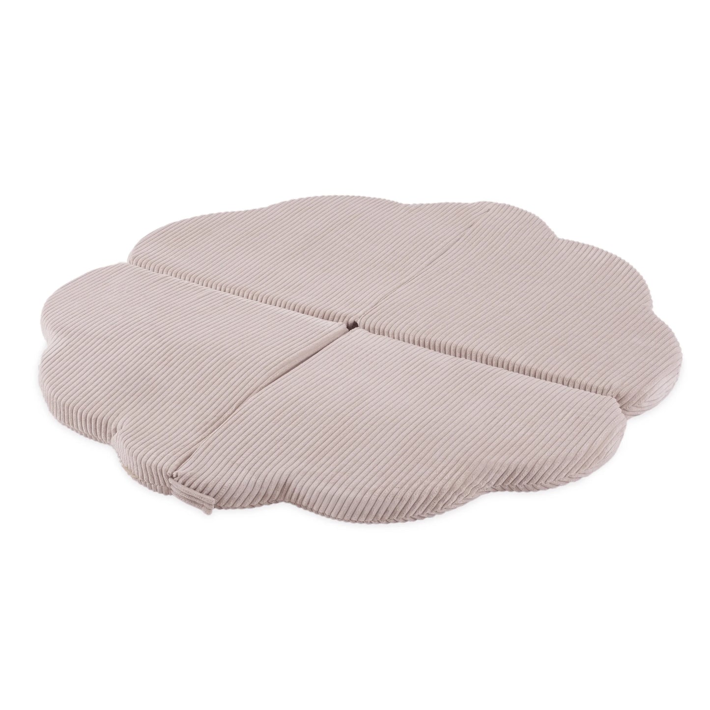 Plush Nest blomsterformet legemåtte “Fluffy Flower” – lyserød (115x115x5 cm, premium fløjl)