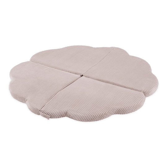 Plush Nest blomsterformet legemåtte “Fluffy Flower” – lyserød (115x115x5 cm, premium fløjl)