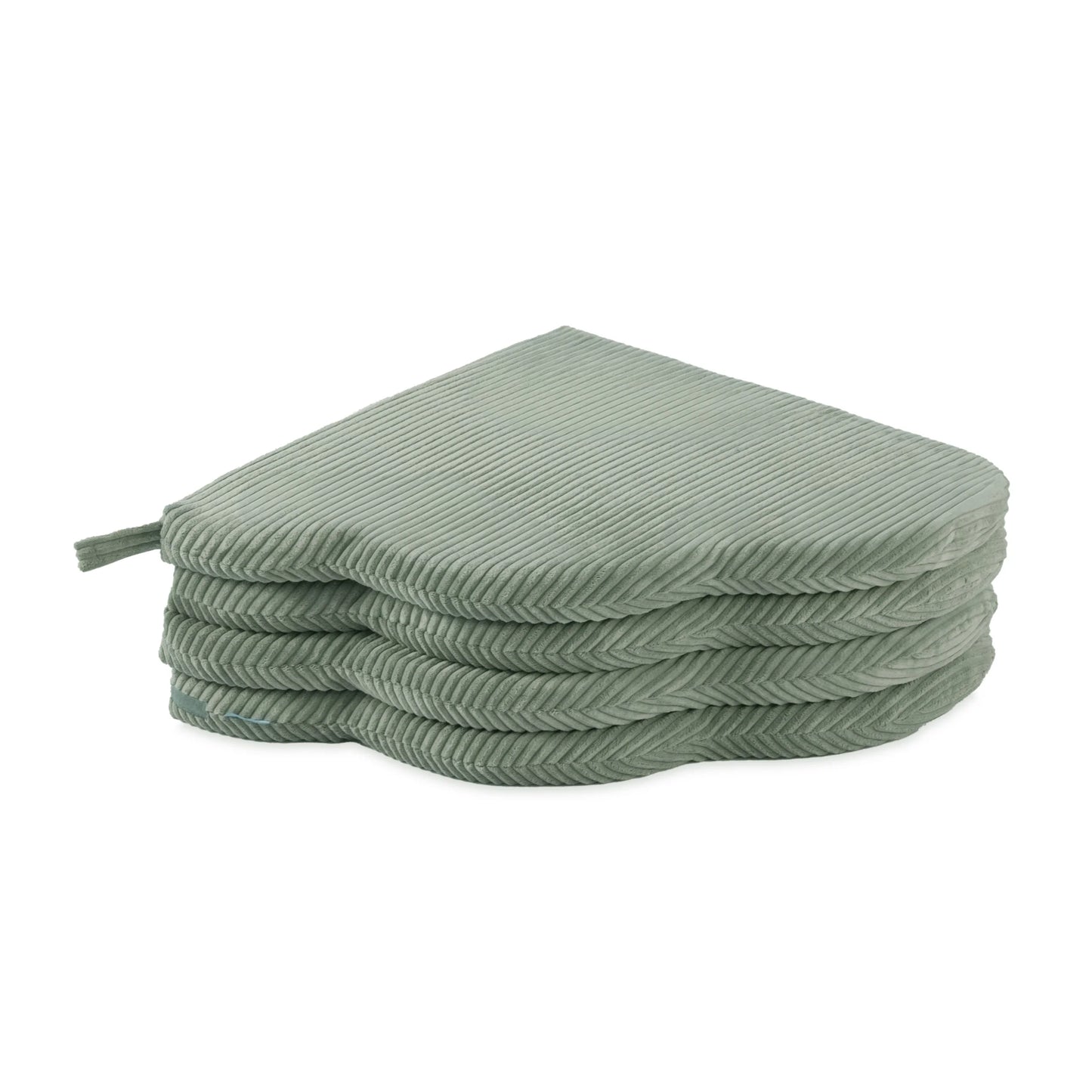 Plush Nest blomsterformet legemåtte “Fluffy Flower” – grøn (115x115x5 cm, premium fløjl)