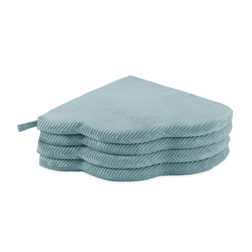 Plush Nest blomsterformet legemåtte “Fluffy Flower” – blå (115x115x5 cm, premium fløjl)