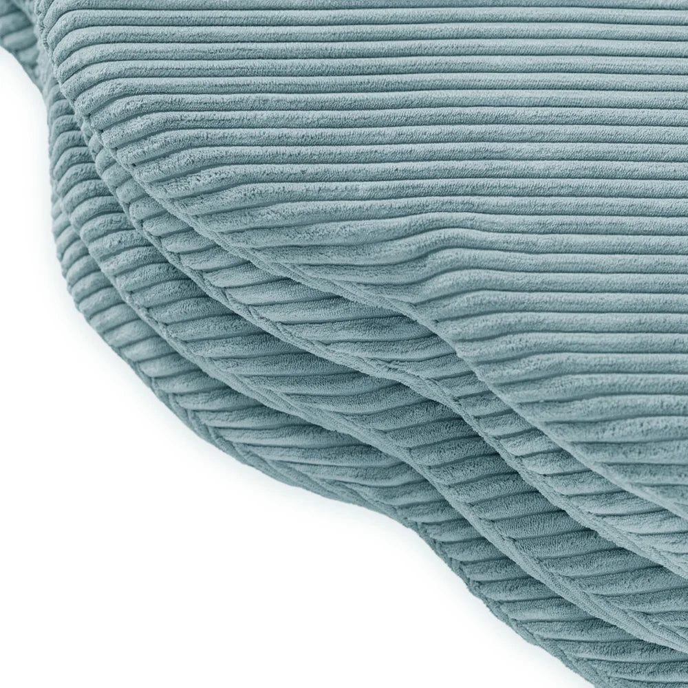Plush Nest blomsterformet legemåtte “Fluffy Flower” – blå (115x115x5 cm, premium fløjl)