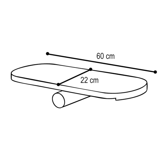 Plush Nest balancebræt til børn – hvid (60x22 cm, træ)