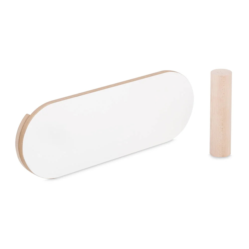 Plush Nest balancebræt til børn – hvid (60x22 cm, træ)