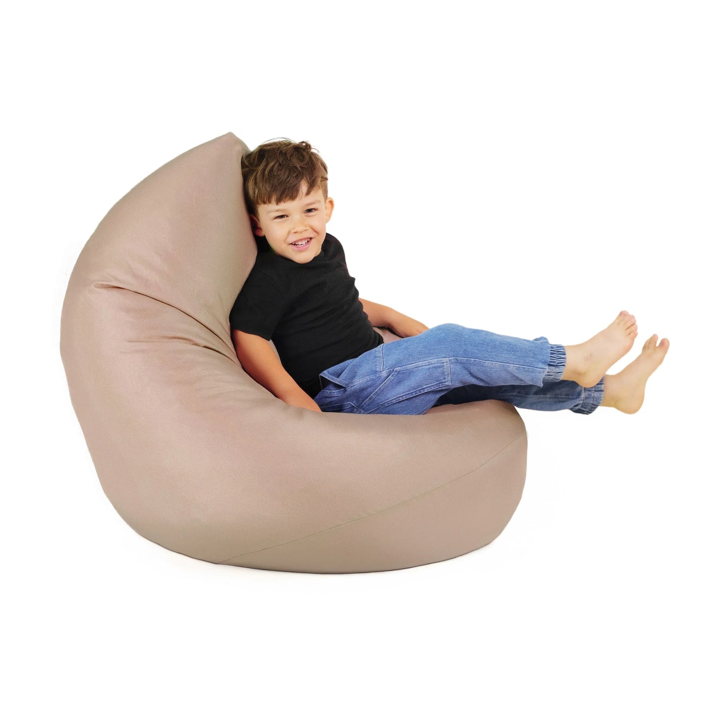 Plush Nest Sako sækkestol til børn – beige, udendørs, str. S