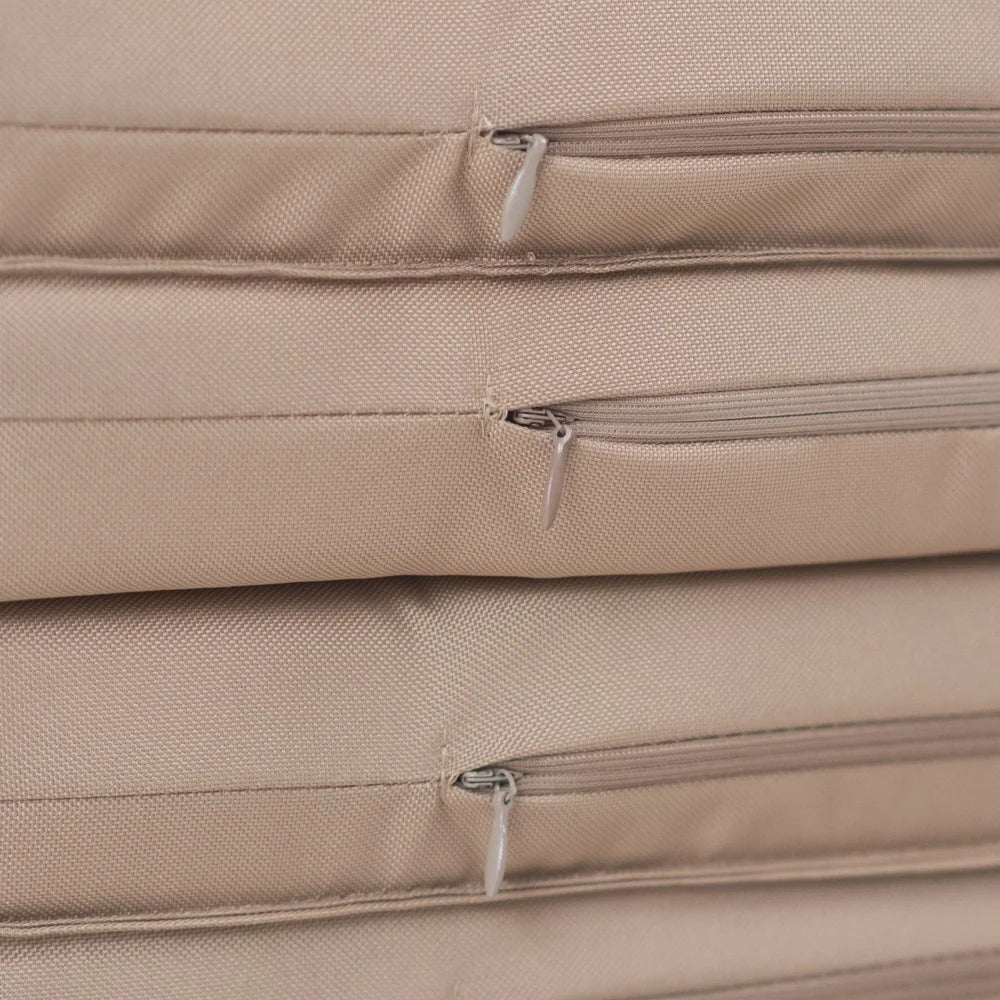 Plush Nest blomsterformet legemåtte til udendørs brug – beige (115x115x5 cm, vandtæt)