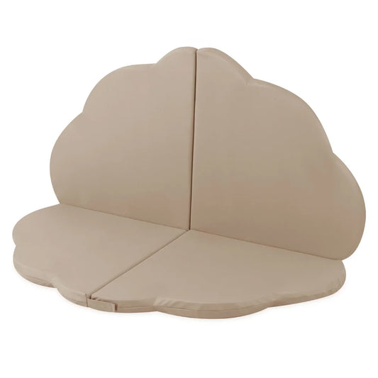 Plush Nest blomsterformet legemåtte til udendørs brug – beige (115x115x5 cm, vandtæt)