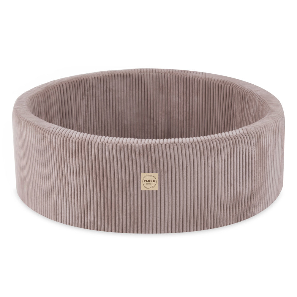 Plush Nest tumlesæt med 3 dele og stort boldbassin – Beige, premium fløjl