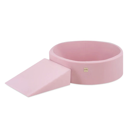 Plush Nest tumlesæt med boldbassin, triangel og 200 bolde, pink, smart bomuld