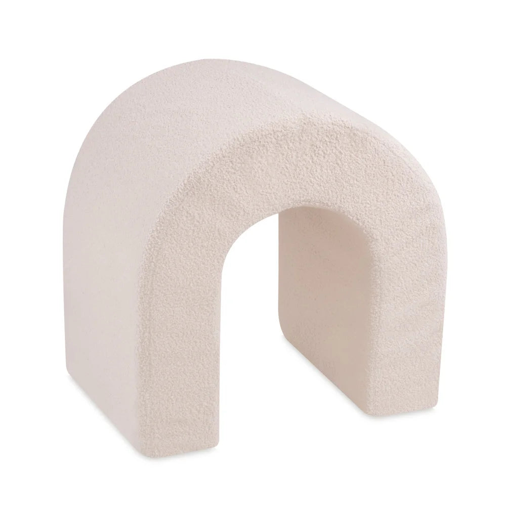 Plush Nest stort tumlesæt i skum med stort boldbassin – cream lammeskind, inkl. 150 bolde (perlemor, guld)