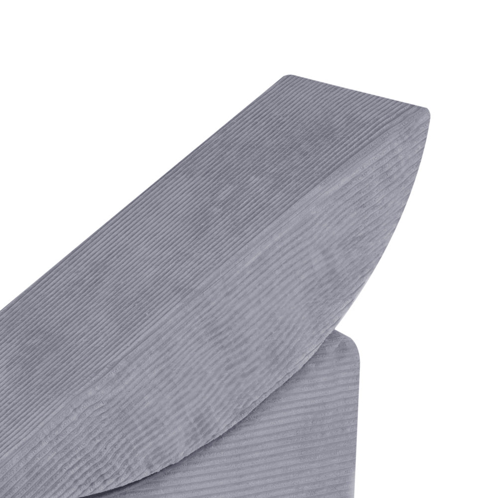 Plush Nest tumlesæt med 4 dele – Recliner 145x35x45 cm, grå premium fløjl