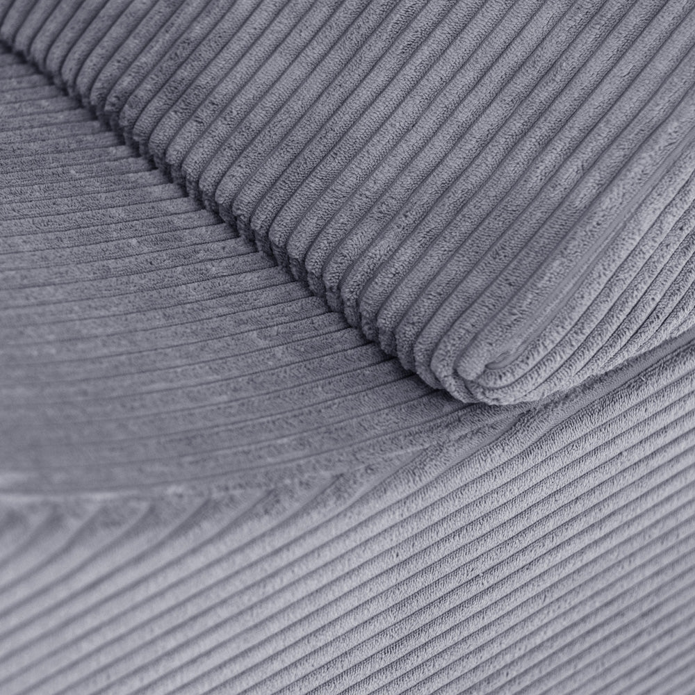 Plush Nest tumlesæt med 4 dele – Recliner 145x35x45 cm, grå premium fløjl