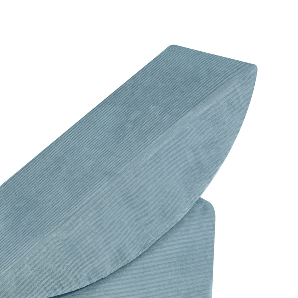Plush Nest tumlesæt med 4 dele – Recliner 145x35x45 cm, blå premium fløjl