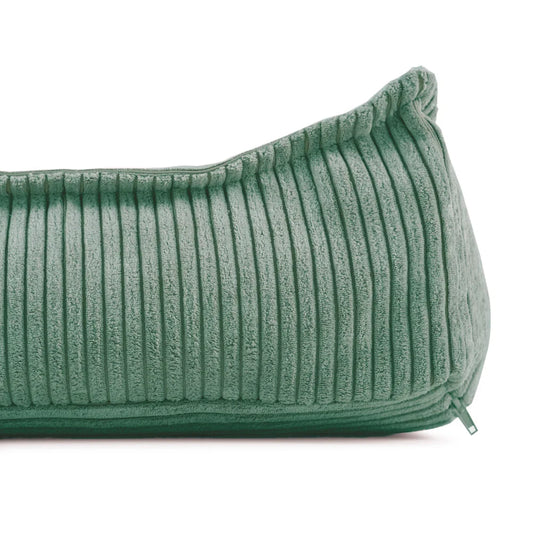 Plush Nest Puff – gulvpude 60x60 cm i grøn fløjl