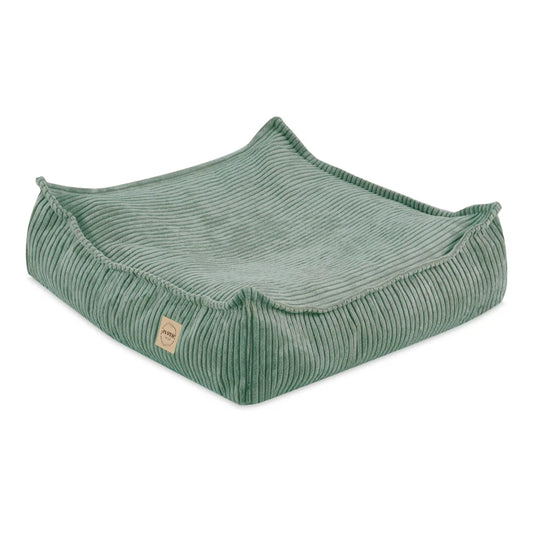 Plush Nest Puff – gulvpude 60x60 cm i grøn fløjl