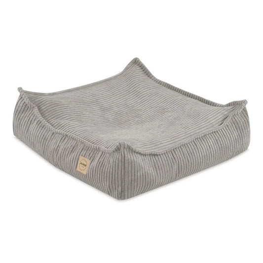 Plush Nest Puff – gulvpude 60x60 cm i beige fløjl