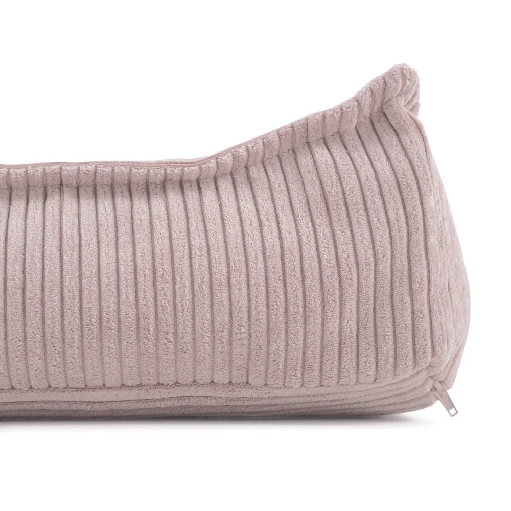 Plush Nest Puff – gulvpude 60x60 cm i lyserød fløjl