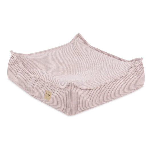 Plush Nest Puff – gulvpude 60x60 cm i lyserød fløjl