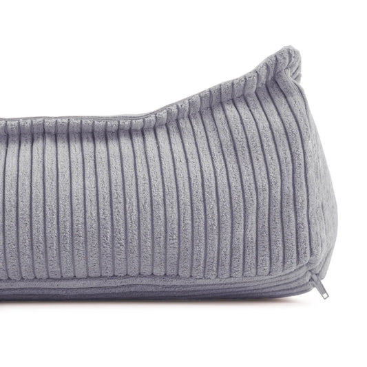 Plush Nest Puff – gulvpude 60x60 cm i grå fløjl