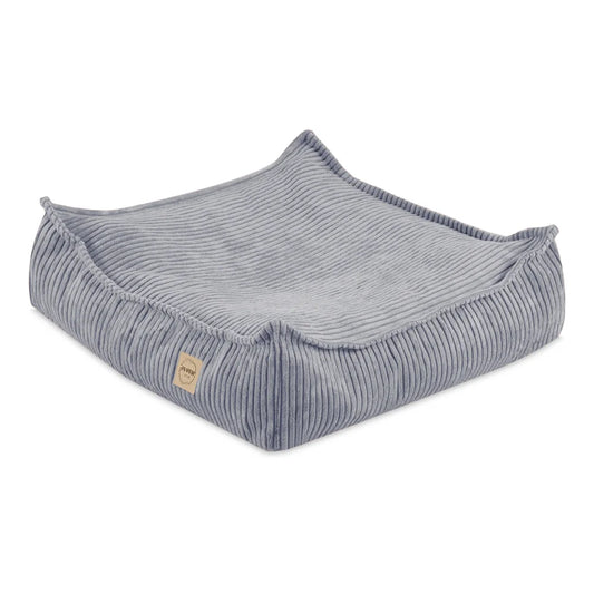 Plush Nest Puff – gulvpude 60x60 cm i grå fløjl