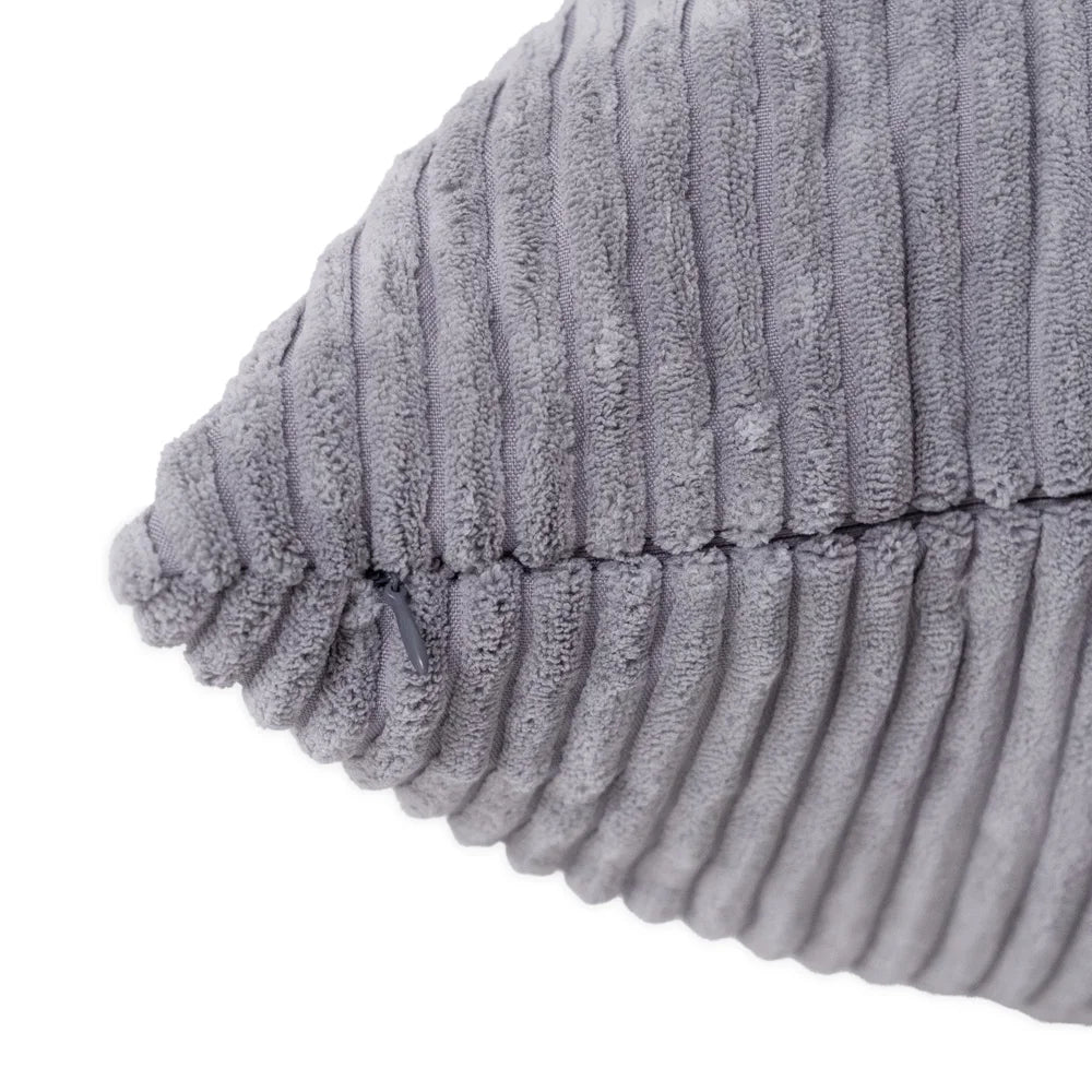 Plush Nest siddepuf, 120×80 cm, grå, premium fløjl