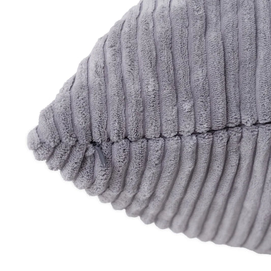 Plush Nest siddepuf, 120×80 cm, grå, premium fløjl