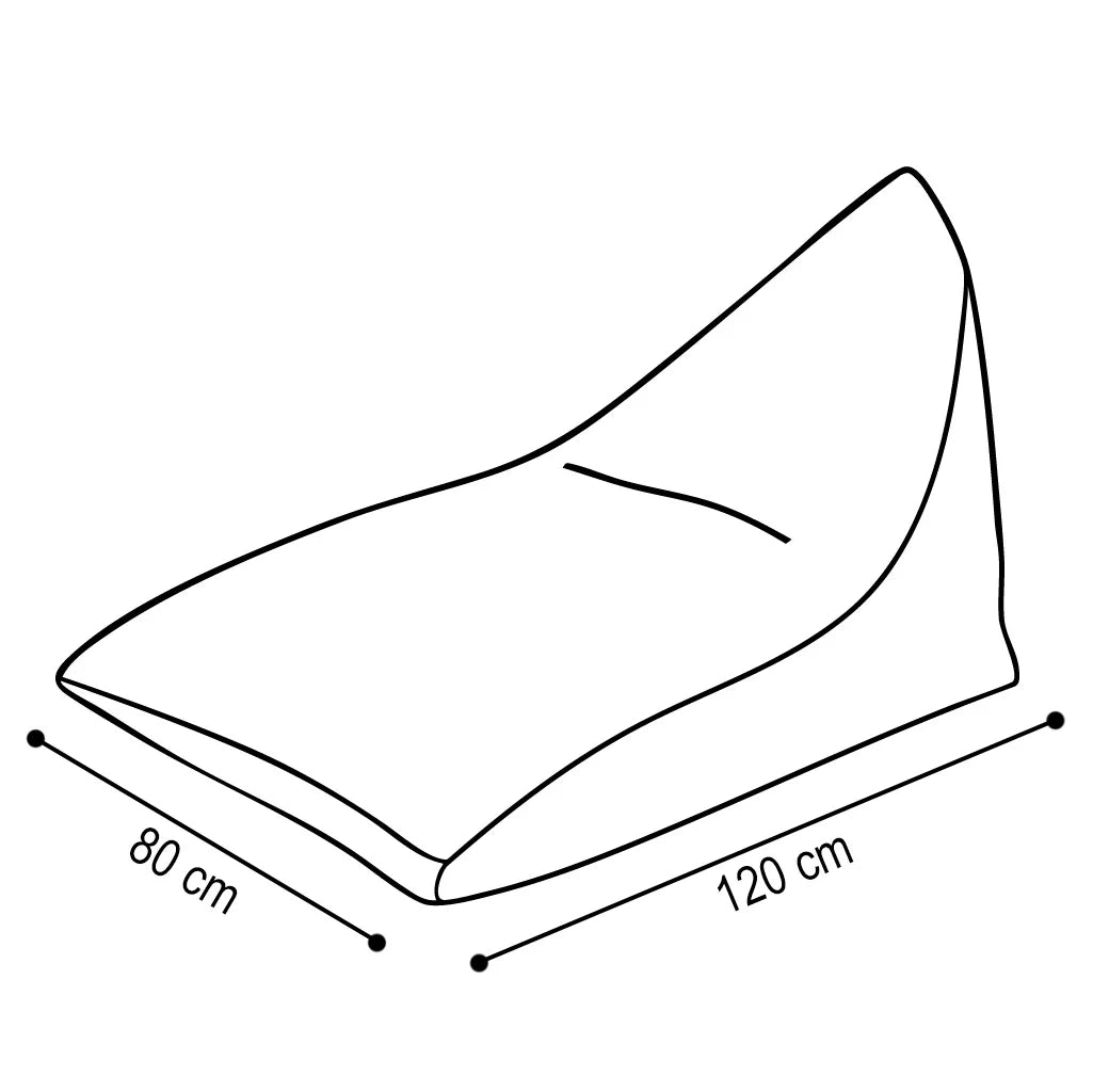 Plush Nest siddepuf, 120×80 cm, lyserød, premium fløjl