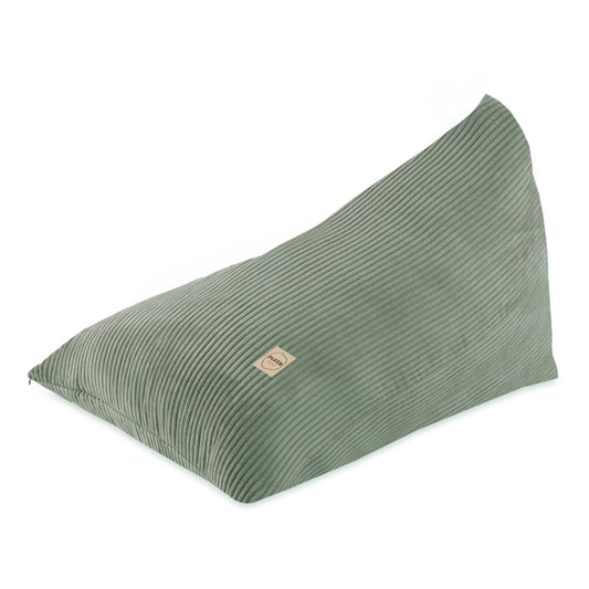 Plush Nest siddepuf, 120×80 cm, grøn, premium fløjl