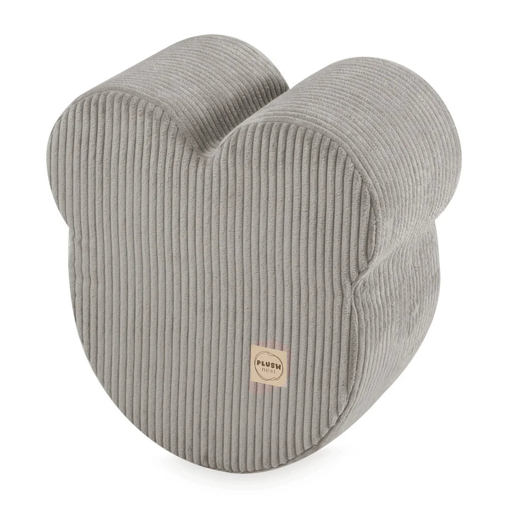 Plush Nest Teddy Bear Puff – puf 46x25 cm i beige fløjl