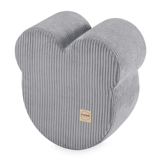 Plush Nest Teddy Bear Puff – puf 46x25 cm i grå fløjl