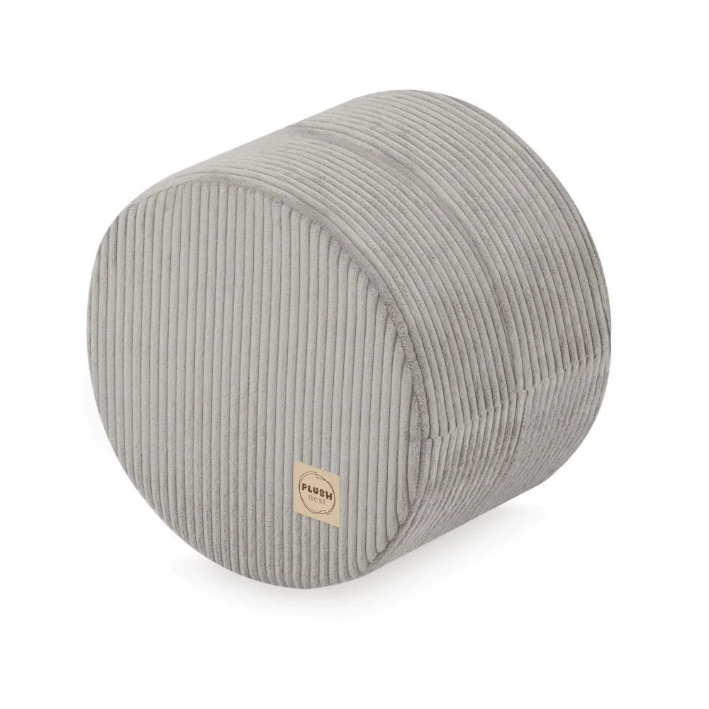 Plush Nest rund puf, 40×30 cm, beige, premium fløjl