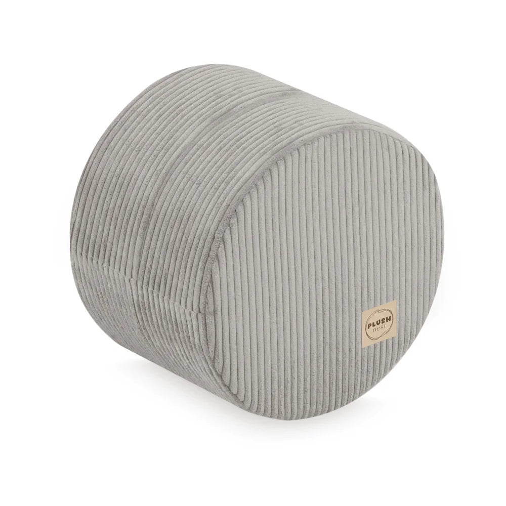 Plush Nest rund puf, 40×30 cm, beige, premium fløjl