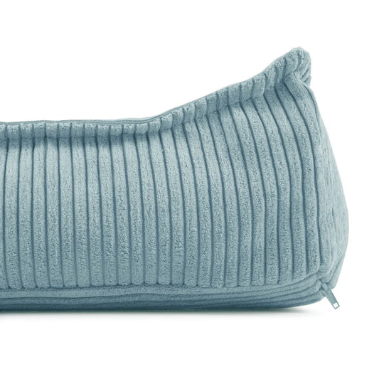 Plush Nest Puff – gulvpude 60x60 cm i blå fløjl