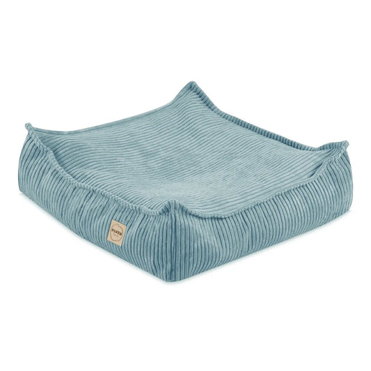 Plush Nest Puff – gulvpude 60x60 cm i blå fløjl