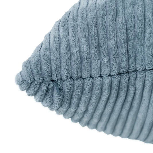 Plush Nest siddepuf, 120×80 cm, blå, premium fløjl