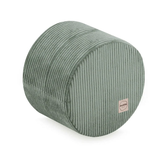 Plush Nest rund puf, 40×30 cm, grøn, premium fløjl