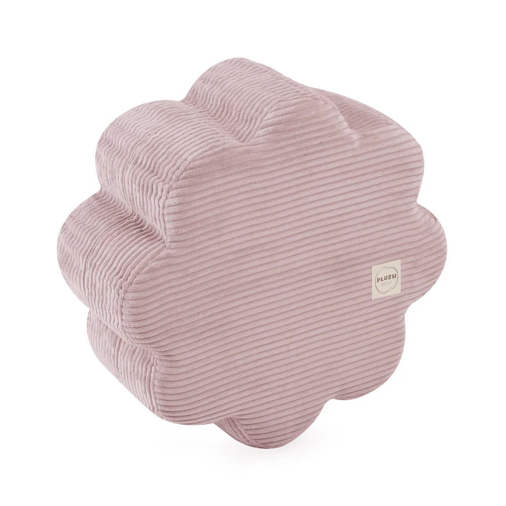 Plush Nest Flower puf, 54×25 cm, lyserød, premium fløjl