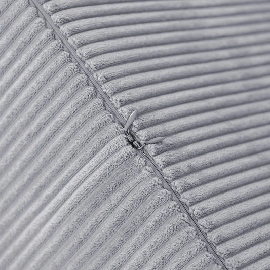 Plush Nest rund puf, 40×30 cm, grå, premium fløjl