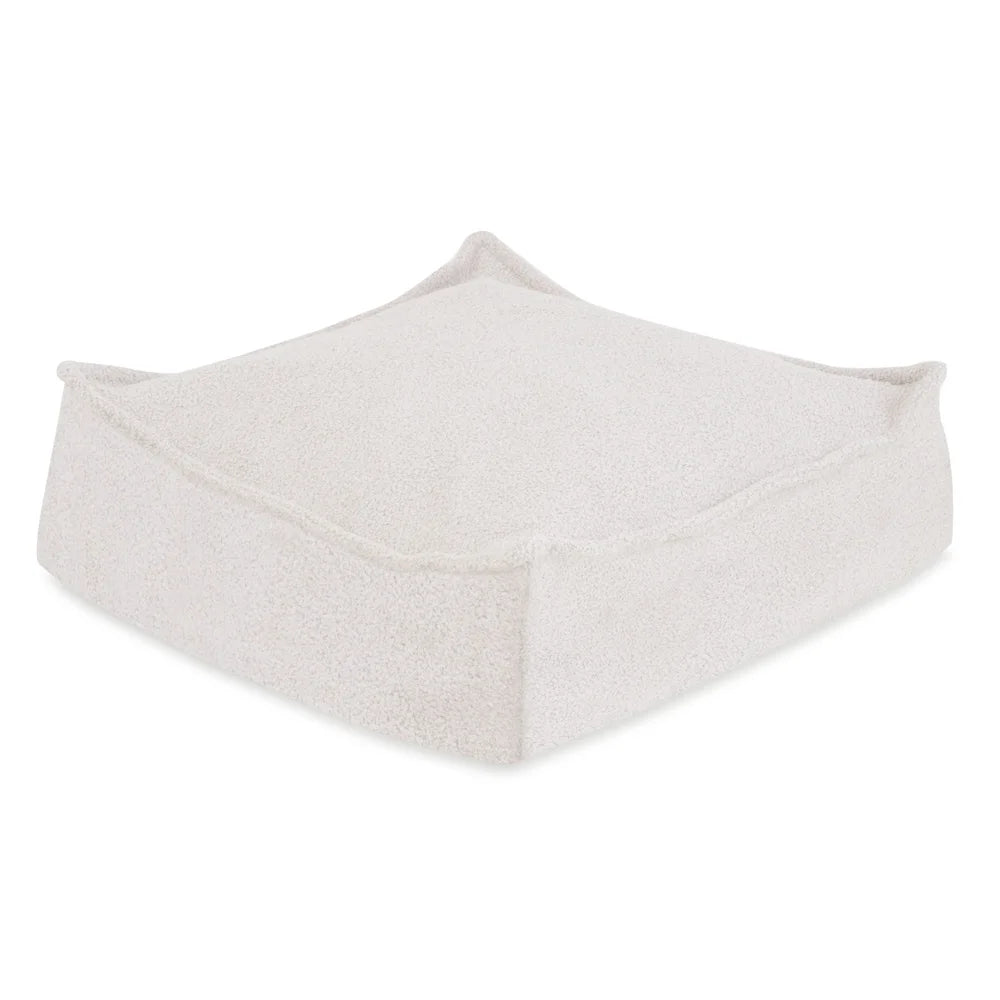 Plush Nest Puff – gulvpude 60x60 cm i cream lammeskind